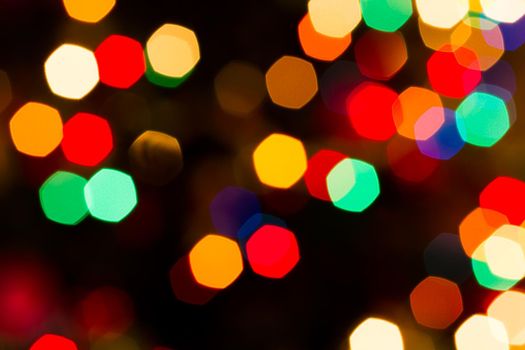 Defocus of Christmas lights.