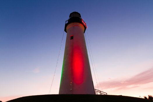 Port Isabel Lighthouse near South Parde Island, TX.