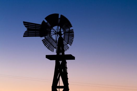 Historical windmill at the 17mile House Farm Park, Colorado.