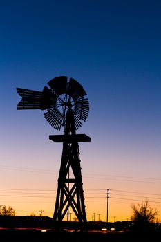 Historical windmill at the 17mile House Farm Park, Colorado.