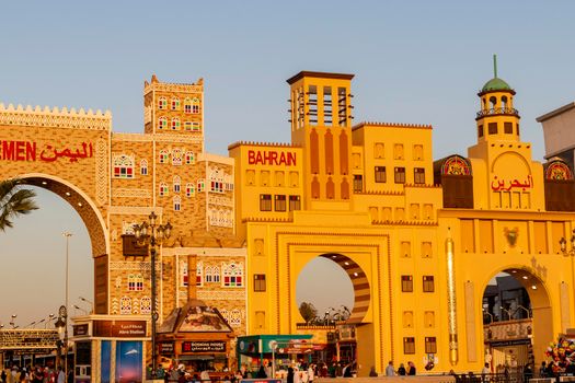 Dubai, UAE - 02.11.2022 - Inside of a Global village attraction.