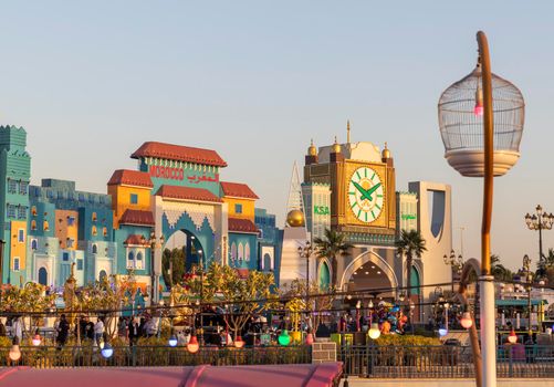 Dubai, UAE - 02.11.2022 - Inside of a Global village attraction.