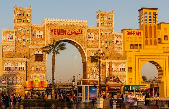 Dubai, UAE - 02.11.2022 - Inside of a Global village attraction.