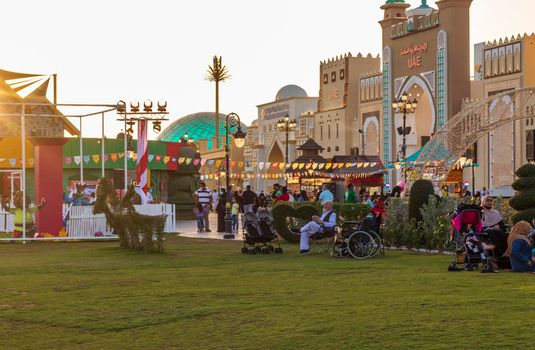 Dubai, UAE - 02.11.2022 - Inside of a Global village attraction.