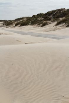 At the north end of the road on South Padre Island, Texas the road just ends in the sand.