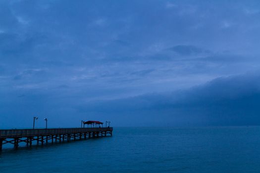 Sunrise over Queen Isabella Causeway Bridge, TX.