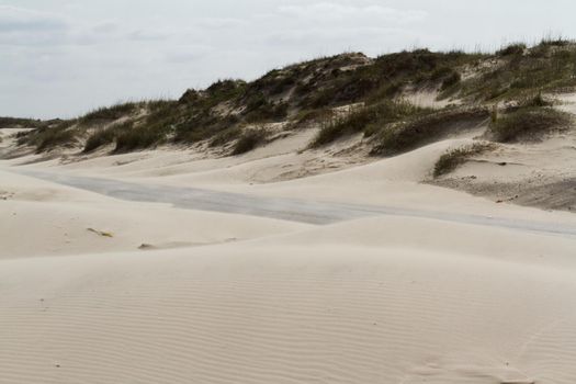 At the north end of the road on South Padre Island, Texas the road just ends in the sand.