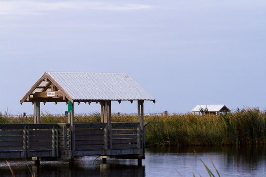 Bird blind on South Padre Island, TX.