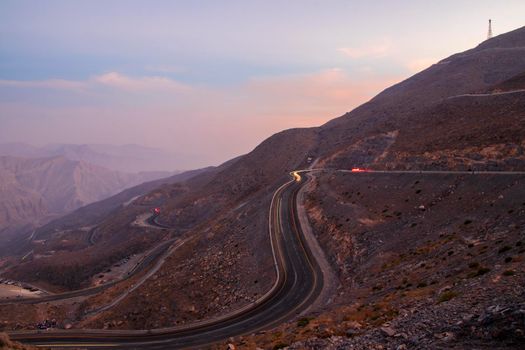 View from Jebael Jais mountain of Ras Al Khaimah emirate. United Arab Emirates, Outdoors