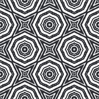 Mosaic seamless pattern. Black symmetrical kaleidoscope background. Textile ready overwhelming print, swimwear fabric, wallpaper, wrapping. Retro mosaic seamless design.