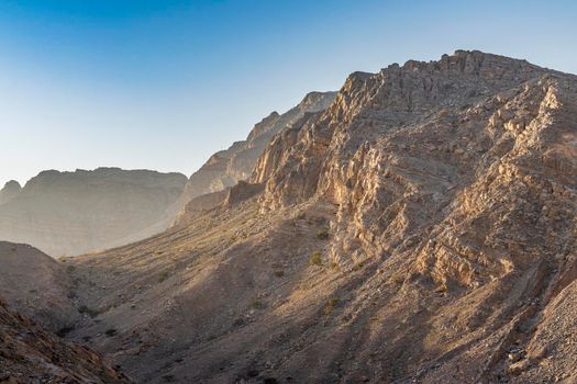 Landscape shot of the mountains in bright day