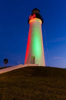 Port Isabel Lighthouse near South Parde Island, TX.