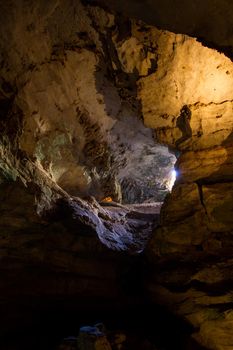 Limestones formations of Guadeloupe Mountains' Carlsbad Caverns.