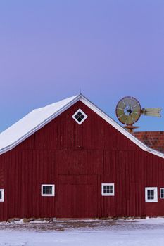 Old Red Barn at the 17mile House Farm Park, Colorado.