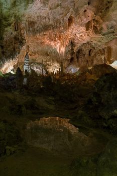 Limestones formations of Guadeloupe Mountains' Carlsbad Caverns.