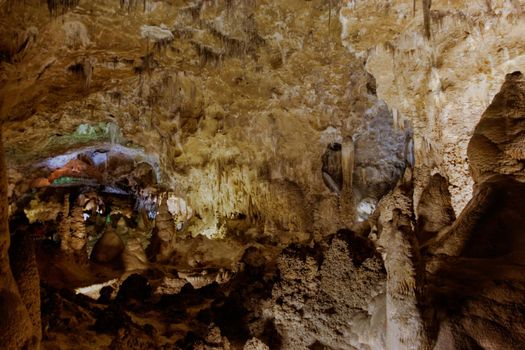 Limestones formations of Guadeloupe Mountains' Carlsbad Caverns.