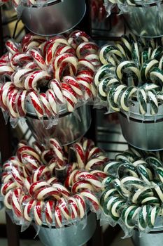 Gourmet hard candies for Christmas holidays.
