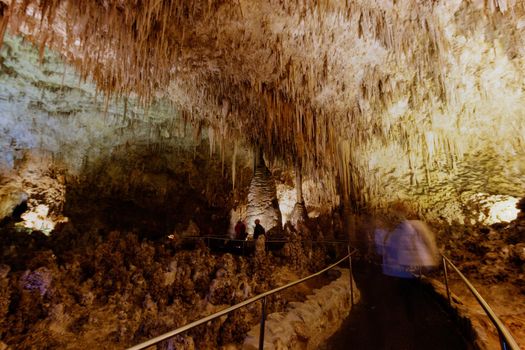 Limestones formations of Guadeloupe Mountains' Carlsbad Caverns.