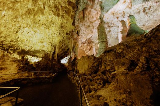 Limestones formations of Guadeloupe Mountains' Carlsbad Caverns.