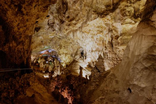 Limestones formations of Guadeloupe Mountains' Carlsbad Caverns.