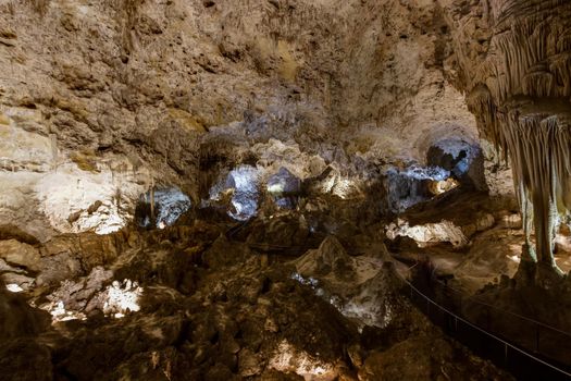 Limestones formations of Guadeloupe Mountains' Carlsbad Caverns.