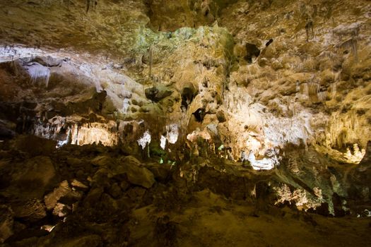 Limestones formations of Guadeloupe Mountains' Carlsbad Caverns.