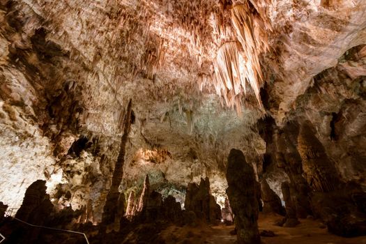 Limestones formations of Guadeloupe Mountains' Carlsbad Caverns.