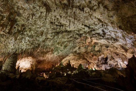 Limestones formations of Guadeloupe Mountains' Carlsbad Caverns.