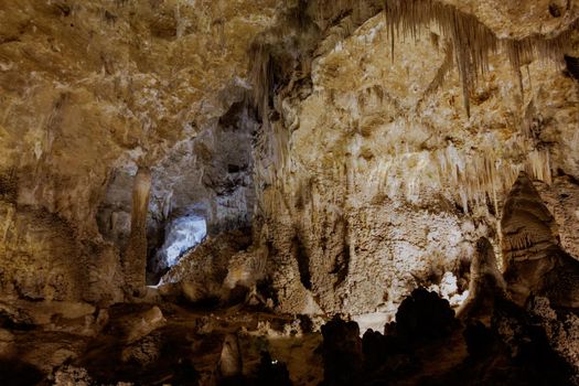 Limestones formations of Guadeloupe Mountains' Carlsbad Caverns.