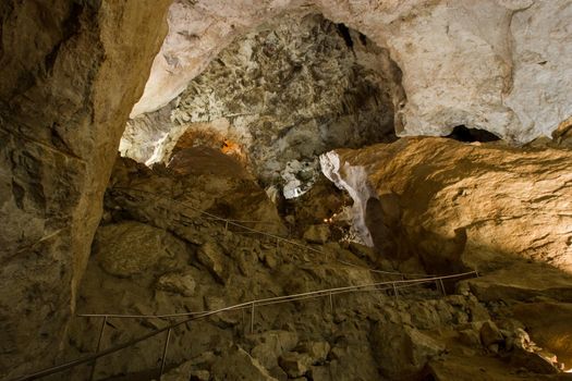 Limestones formations of Guadeloupe Mountains' Carlsbad Caverns.