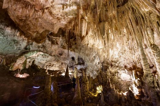 Limestones formations of Guadeloupe Mountains' Carlsbad Caverns.