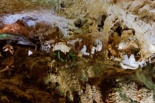 Limestones formations of Guadeloupe Mountains' Carlsbad Caverns.