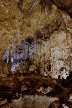 Limestones formations of Guadeloupe Mountains' Carlsbad Caverns.