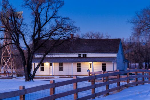 Historical farm house at the 17mile House Farm Park, Colorado.