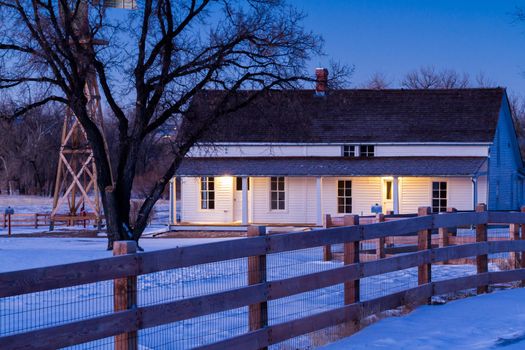 Historical farm house at the 17mile House Farm Park, Colorado.