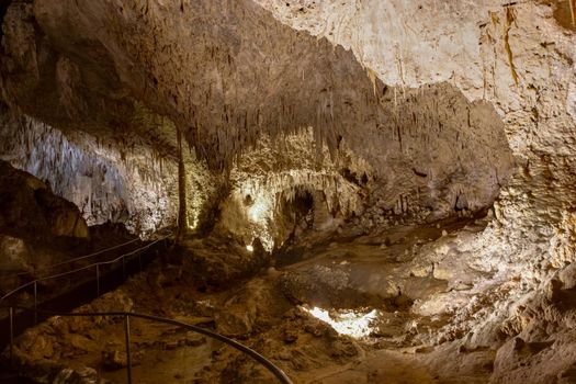 Limestones formations of Guadeloupe Mountains' Carlsbad Caverns.