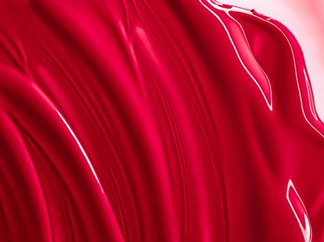 Glossy red cosmetic texture as beauty make-up product background, skincare cosmetics and luxury makeup brand design concept