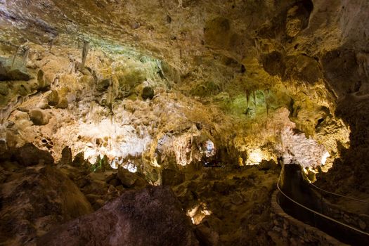 Limestones formations of Guadeloupe Mountains' Carlsbad Caverns.