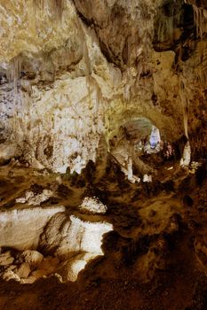 Limestones formations of Guadeloupe Mountains' Carlsbad Caverns.