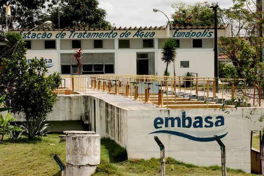 eunapolis, bahia / brazil - september 16, 2009: Embasa water treatment plant in the city of Eunapolis, in southern Bahia.