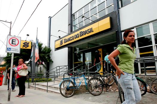 eunapolis, bahia / brazil - november 11, 2009: View of the facade of Banco do Brasil branch in the city of Eunapolis.