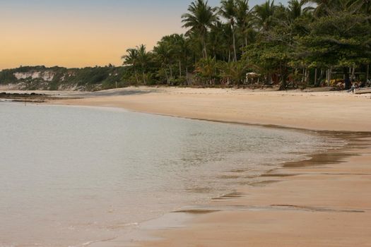 porto seguro, bahia, brazil - january 2, 2010: view of Espelho beach on the south coast of the city of Porto Seguro.