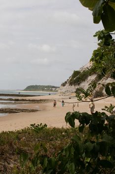 porto seguro, bahia / brazil - january 2, 2010: View of the Espelho Beach in the city of Porto Seguro.