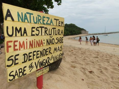 porto seguro, bahia / brazil - january 2, 2010: View of the Espelho Beach in the city of Porto Seguro.