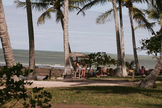 porto seguro, bahia  brazil - january 2, 2010: View of the Espelho Beach in the city of Porto Seguro.