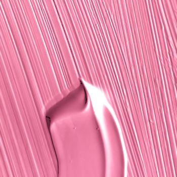 Art, branding and makeup concept - Cosmetics abstract texture background, pink acrylic paint brush stroke, textured cream product as make-up backdrop for luxury beauty brand, holiday banner design