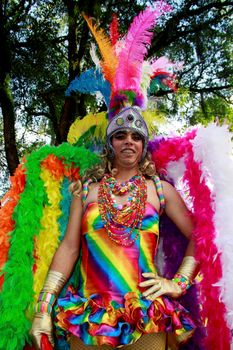 salvador, bahia / brazil - september 8, 2013: people are seen during gay pride parade in the city of Salvador.