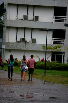 salvador, bahia / brazil - may 26, 2015: Students are seen at the Ondina Campus of the Federal University of Bahia (UFBA) in Salvador.