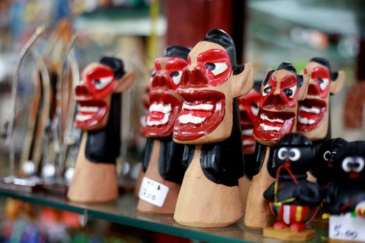 salvador, bahia / brazil - may 23, 2015: frowns are seen in Mercado Modelo stores in the city of Salvador.