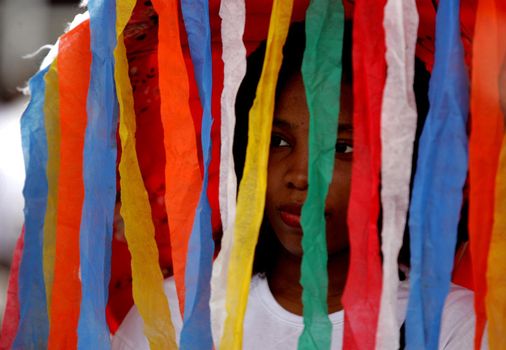 salvador, bahia / brazl - july 13, 2015: Young man is seen during cultural event in downtown Salvador.